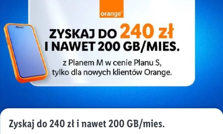 Orange Lidl promocja: tańszy abonament z 200 GB internetu!